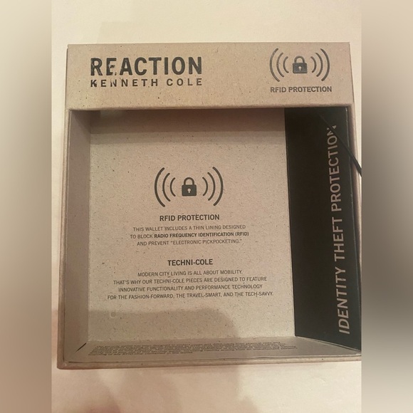 Kenneth Cole REACTION Men's RFID Front Pocket Wallet Card Holder Brown NWT - Picture 4 of 5